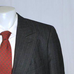 Burberrys Prorsum Vintage Charcoal Gray Double Breasted Suit 42R